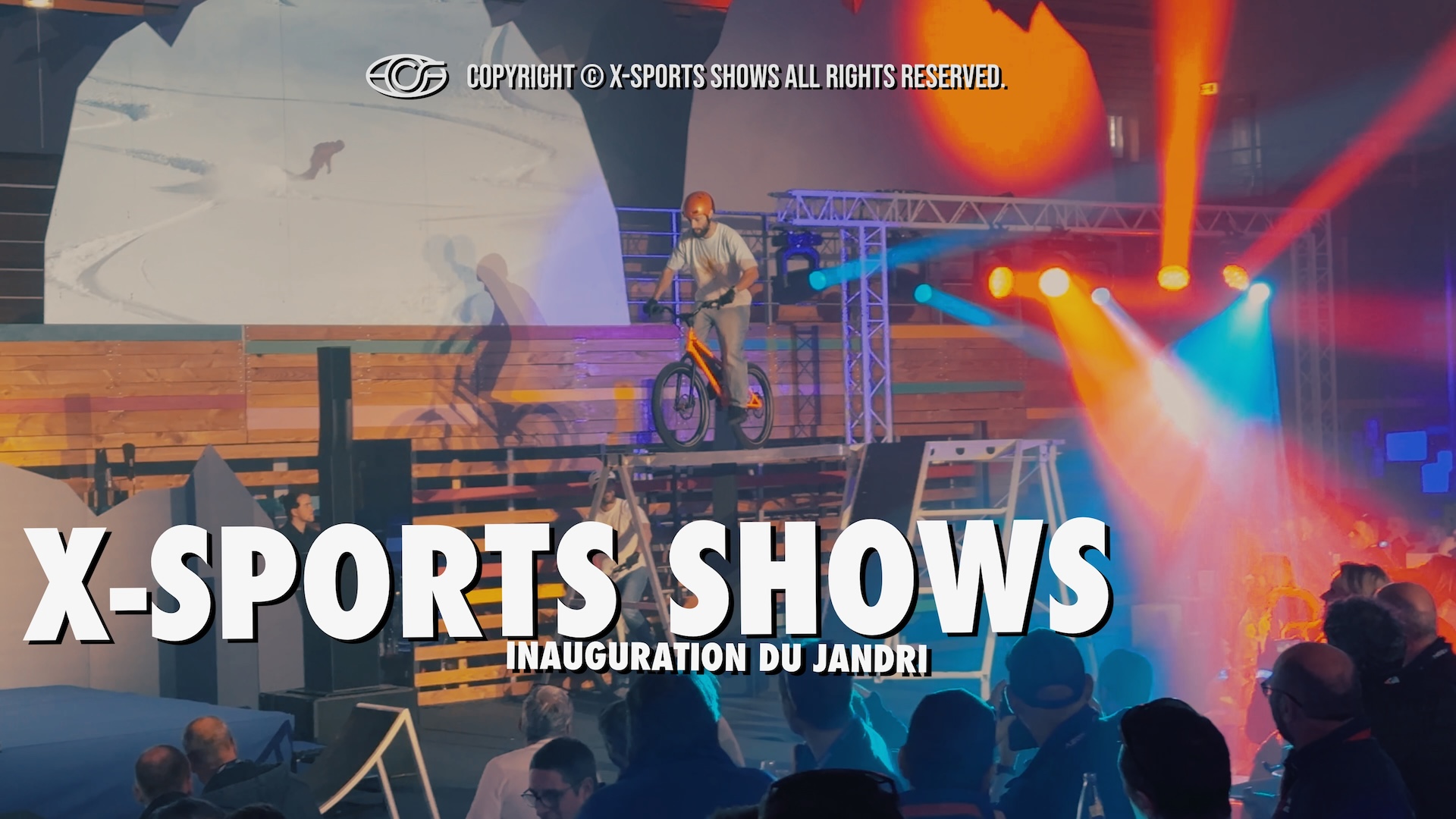 X-Sports Shows aux 2 Alpes pour l'inauguration du Jandri. 21 janvier 2025